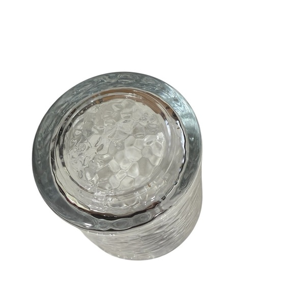 Libbey Pebble Crinkle Optic Double Rocks Glasses Set of 4 Clear 4 inch Glasses - Picture 5 of 6